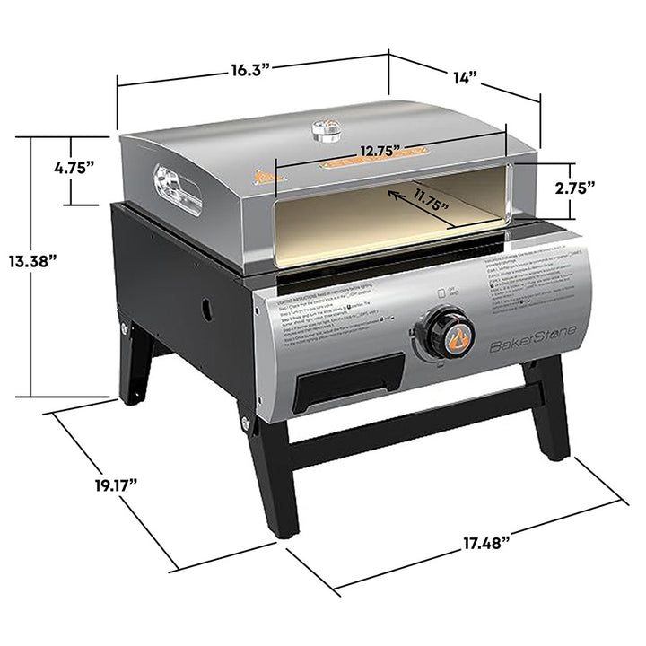 Basics Series Portable Gas Pizza Oven and Griddle Combo Kit