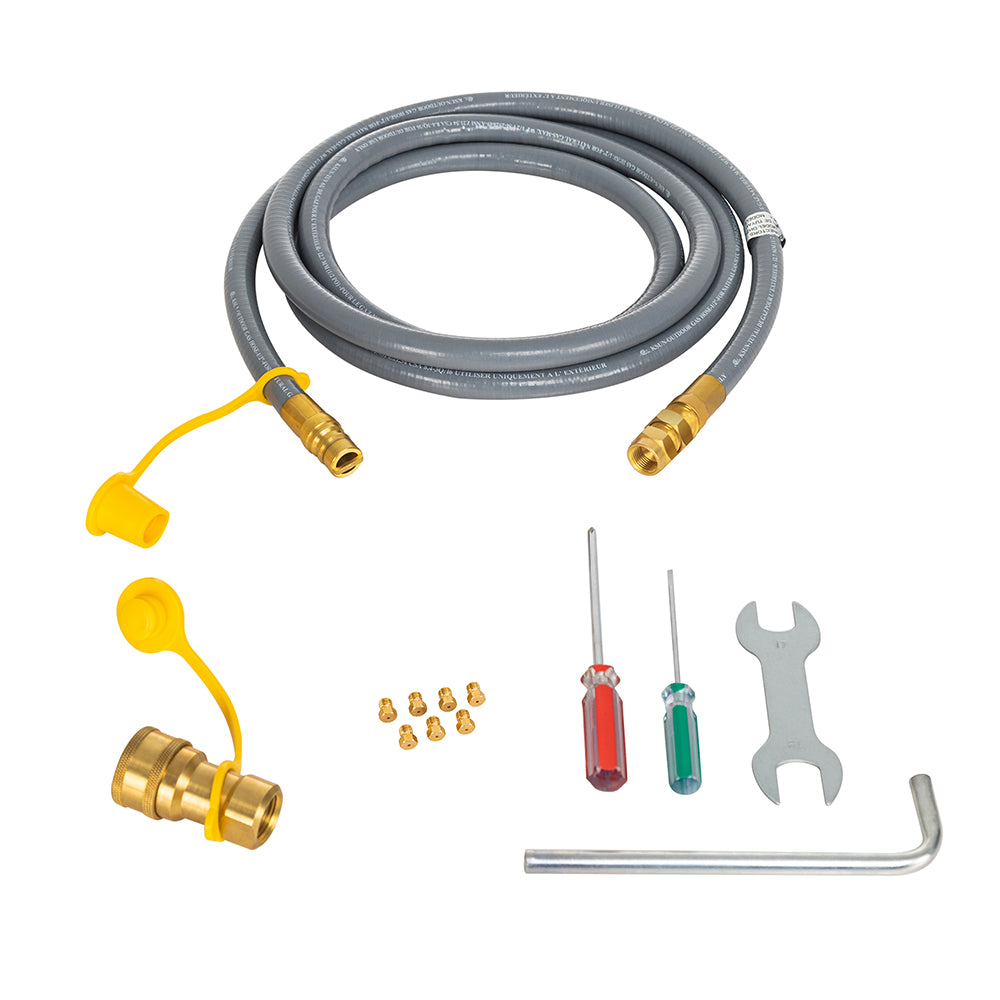 Conversion kit for outlet propane to natural gas