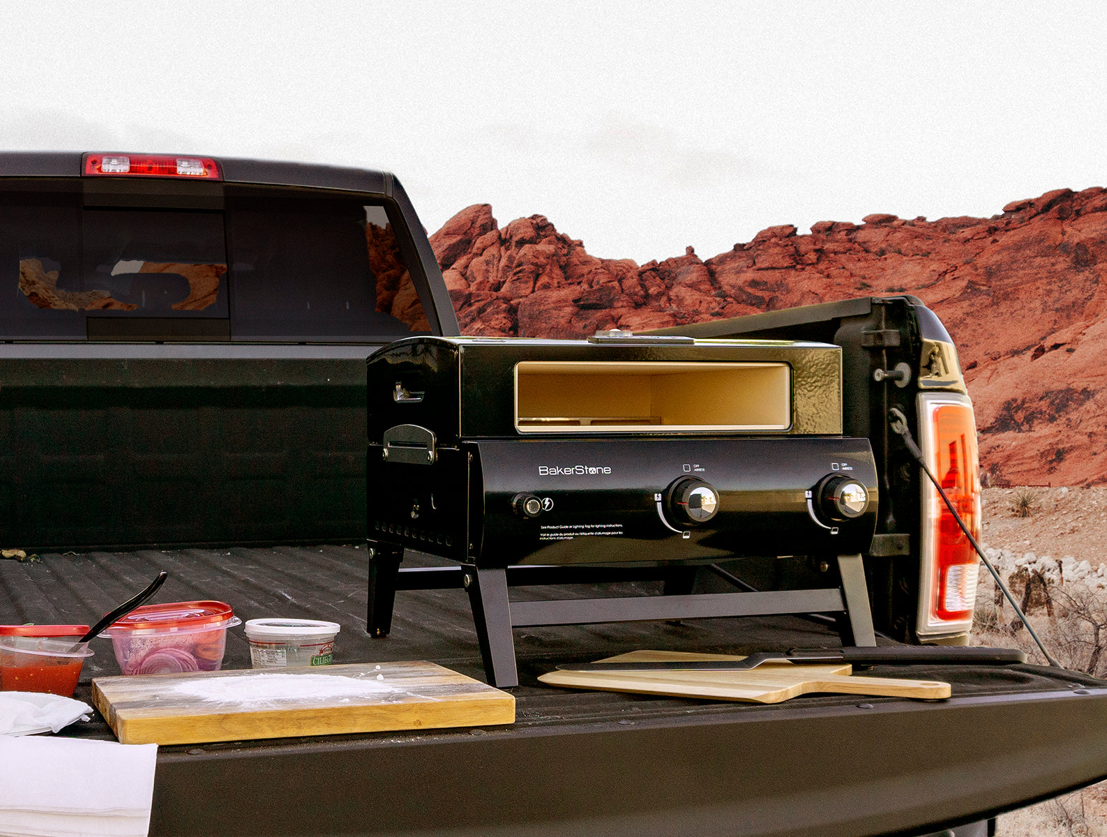 Boulanger 1 2 3 セット Original Series Portable Gas Pizza Oven and Griddle Combo Kit