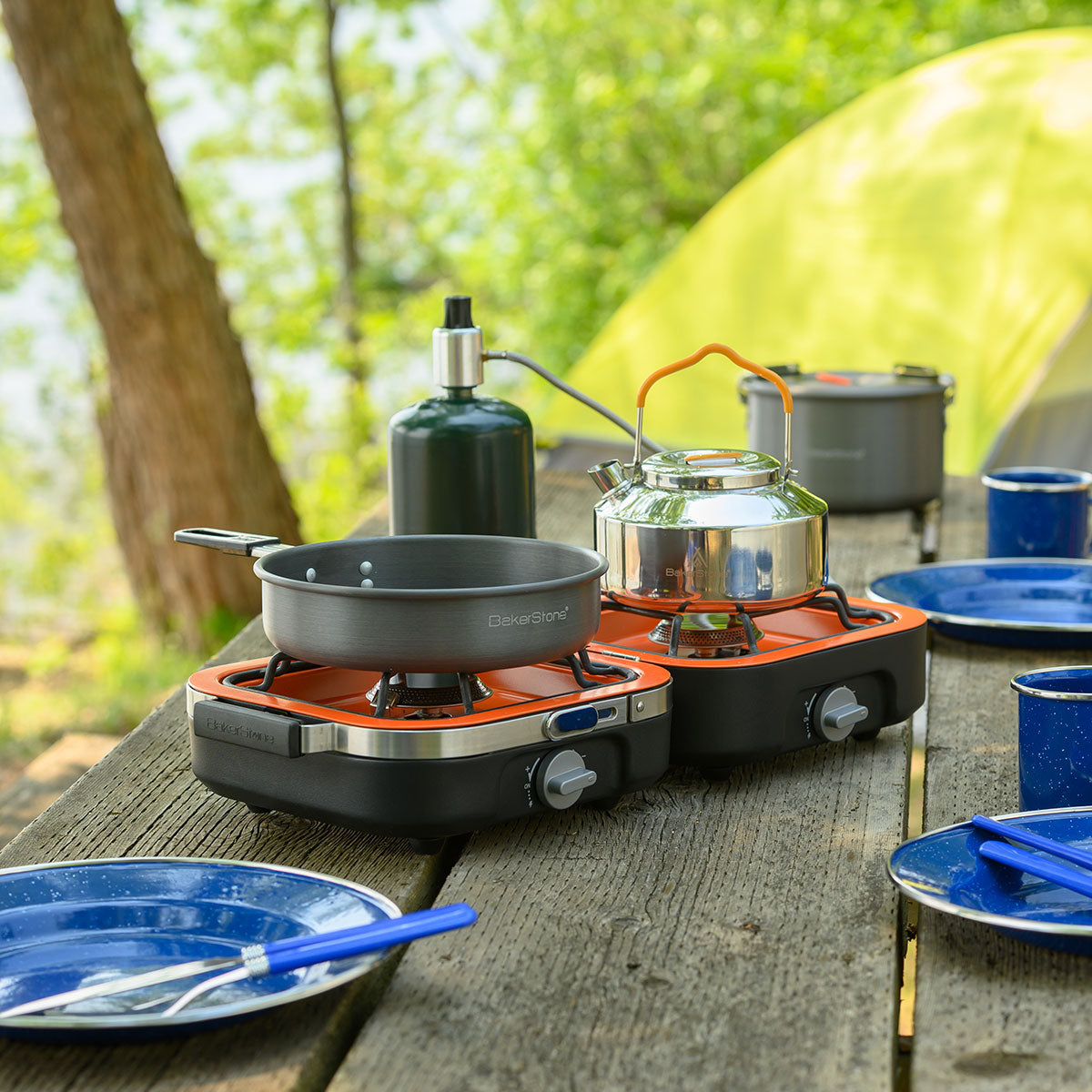 Camp Buddy 2 Burner Portable Gas Stove – BakerStone Products Canada