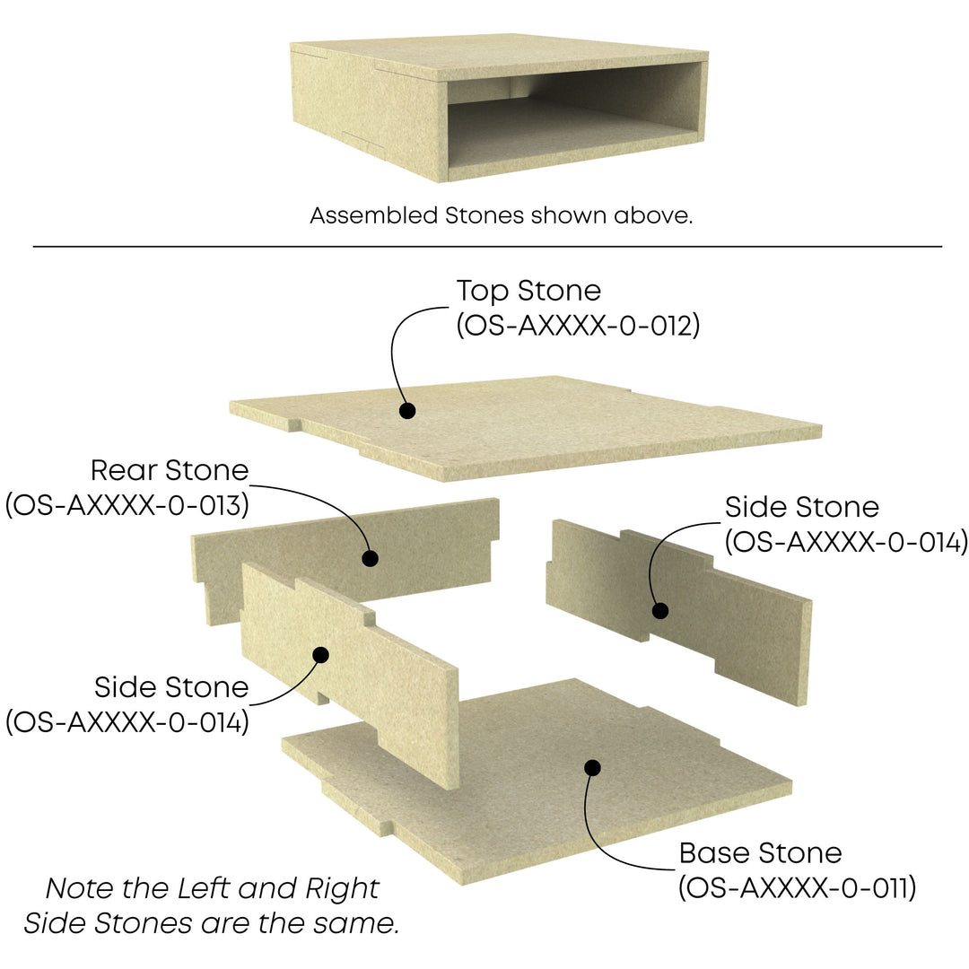 Indoor Series Gas Stove Top Pizza Oven Box Base Stone